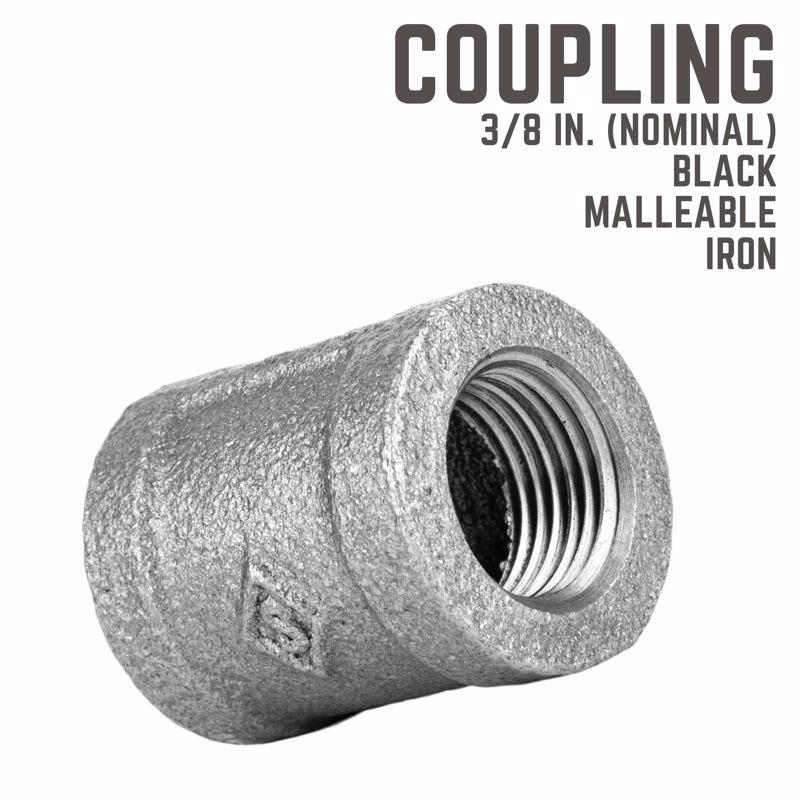 STZ Industries 3/8 in. FIP each X 3/8 in. D FIP Black Malleable Iron Coupling