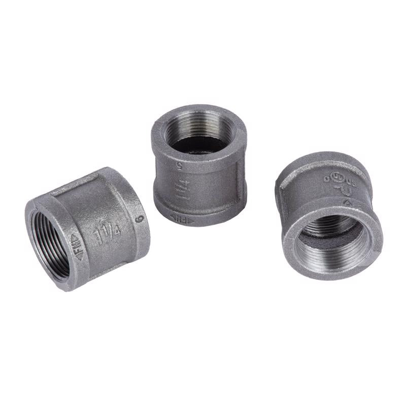 STZ Industries 1-1/4 in. FIP each X 1-1/4 in. D FIP Black Malleable Iron Coupling