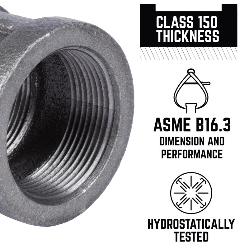 STZ Industries 1-1/2 in. FIP each X 1-1/2 in. D FIP Black Malleable Iron Coupling