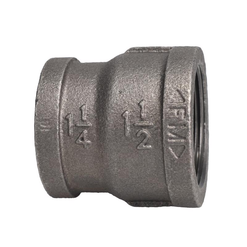 STZ Industries 1-1/2 in. FIP each X 1-1/4 in. D FIP Black Malleable Iron Reducing Coupling