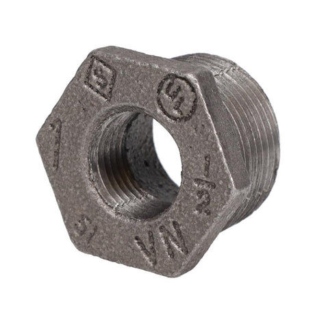 STZ Industries 1 in. MIP each X 1/2 in. D FIP Black Malleable Iron Hex Bushing