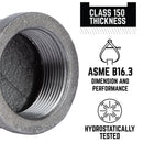 STZ Industries 1-1/2 in. FIP each Black Malleable Iron Cap