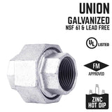 STZ Industries 2 in. FIP each X 2 in. D FIP Galvanized Malleable Iron Union