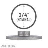 STZ Industries 3/4 in. FIP each Black Malleable Iron Floor Flange