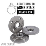 STZ Industries 3/4 in. FIP each Black Malleable Iron Floor Flange