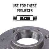 STZ Industries 1-1/4 in. FIP each Black Malleable Iron Floor Flange
