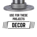 STZ Industries 1-1/2 in. FIP each Black Malleable Iron Floor Flange