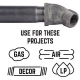 STZ Industries 1/8 in. MIP each X 1/8 in. D FIP Black Malleable Iron 45 degree Street Elbow