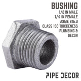 STZ Industries 1/2 in. MIP each X 1/4 in. D FIP Black Malleable Iron Hex Bushing