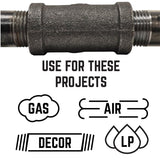 STZ Industries 2 in. MIP X 1/2 in. D FIP Black Malleable Iron Hex Bushing