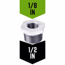 STZ Industries 1/2 in. MIP each X 1/8 in. D FIP Galvanized Malleable Iron Hex Bushing