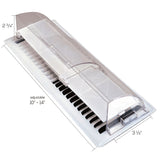 Deflect-O Jordan 4 in. H X 9-1/5 in. W 1-Way Clear Plastic Air Deflector