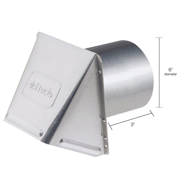 Deflect-O 6 in. D Aluminum Wall Cap With Damper