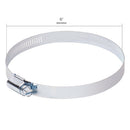 Deflect-O Jordan 6 in to 6 in. White/Silver Worm Drive Clamp Metal Screw