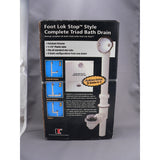 Keeney Foot Lok Stop 1-1/2 in. D Chrome Plastic Triad Bath Drain