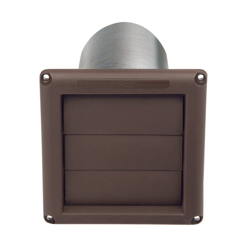 Ace 4 in. W X 6 in. L Brown Plastic Dryer Vent Hood