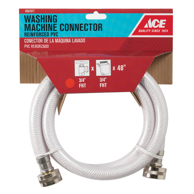 Ace 3/4 in. FHT in. X 3/4 in. D FHT 48 in. PVC Washing Machine Supply Line