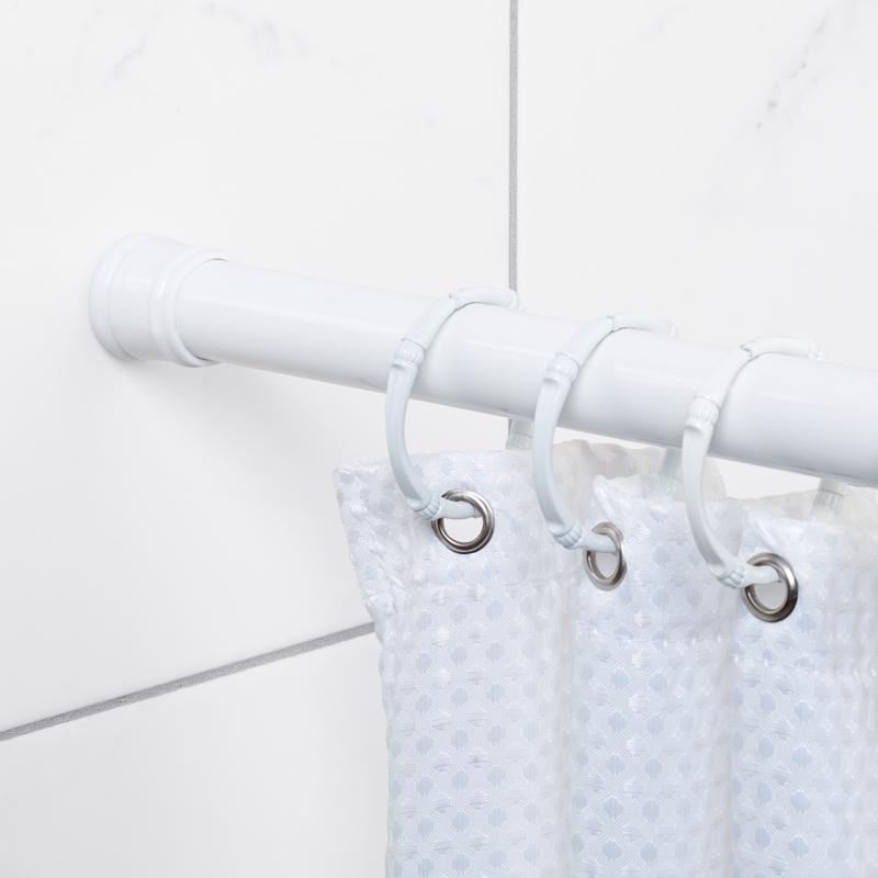 Zenna Home Shower Curtain Rod 72 in. L White