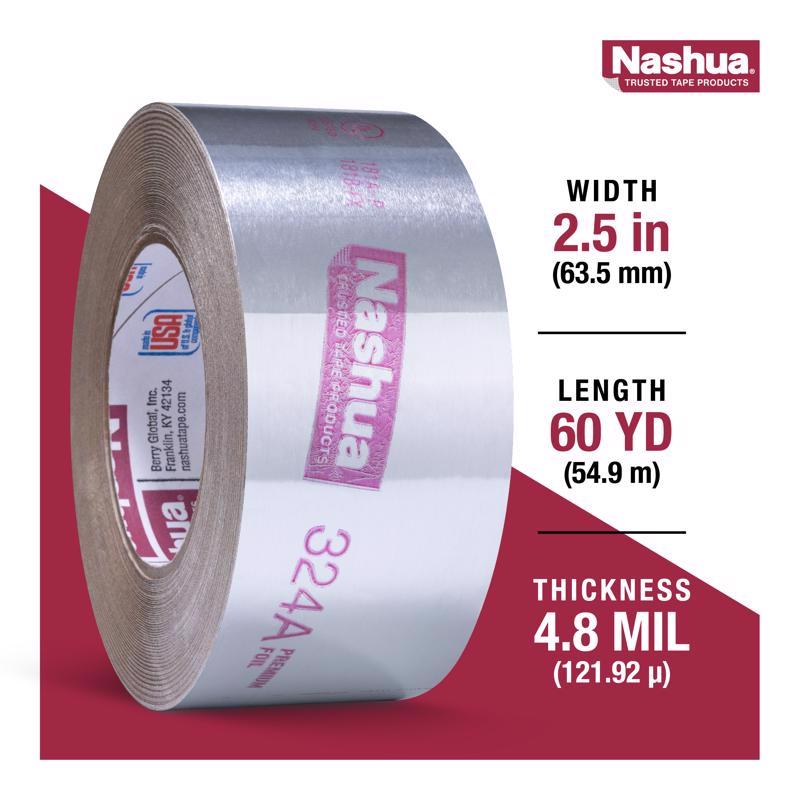 Nashua 2.5 in. W X 60 yd L Silver Foil Tape