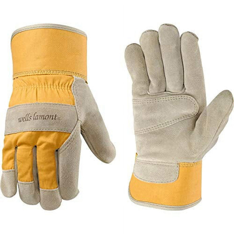 Wells Lamont Women's Work Gloves Gray/Yellow M 1 pk