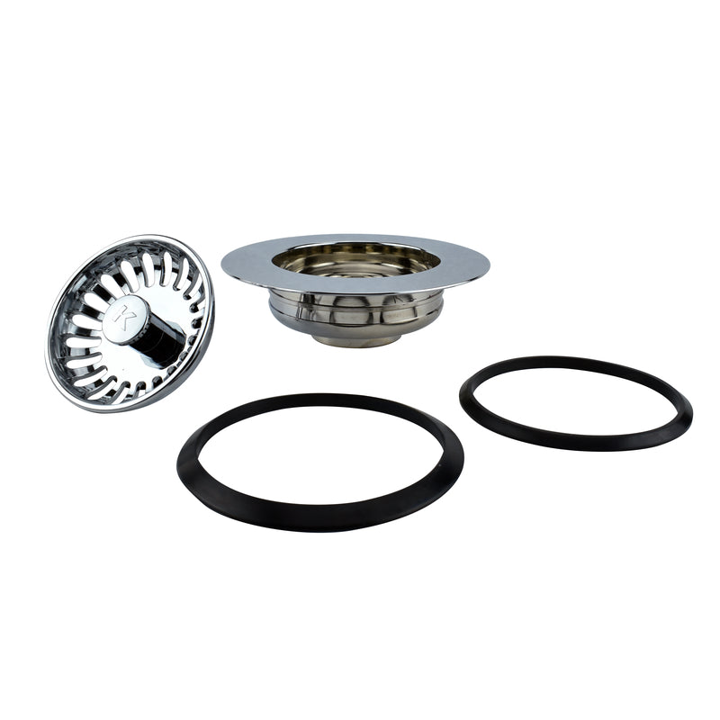 Keeney 4-1/2 in. D Polished Strainer and Stopper Topper