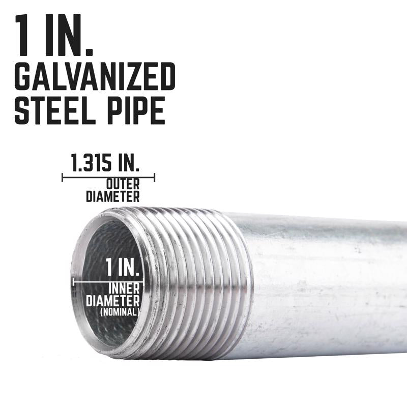 STZ Industries 1 in. MIP each X 1 in. D MIP Galvanized Steel 5-1/2 in. L Nipple