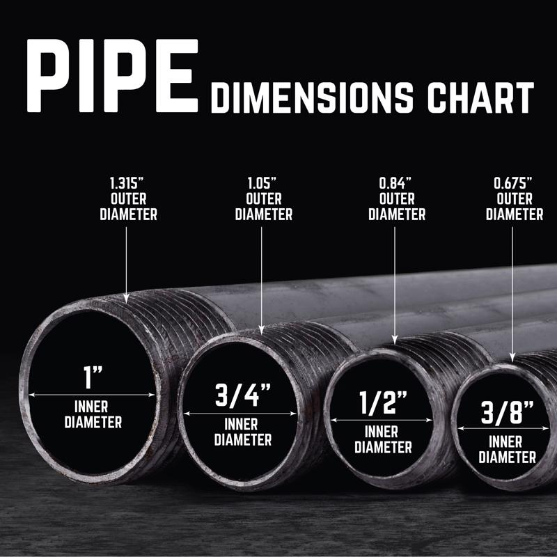 STZ Industries 3/8 in. MIP each X 3/8 in. D MIP Black Steel 1-1/2 in. L Nipple