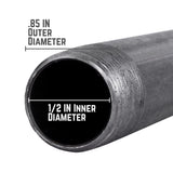 STZ Industries 1/2 in. MIP each X 1/2 in. D MIP Black Steel 5-1/2 in. L Nipple