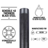 STZ Industries 1-1/2 in. MIP each X 1-1/2 in. D MIP Black Steel Close Nipple