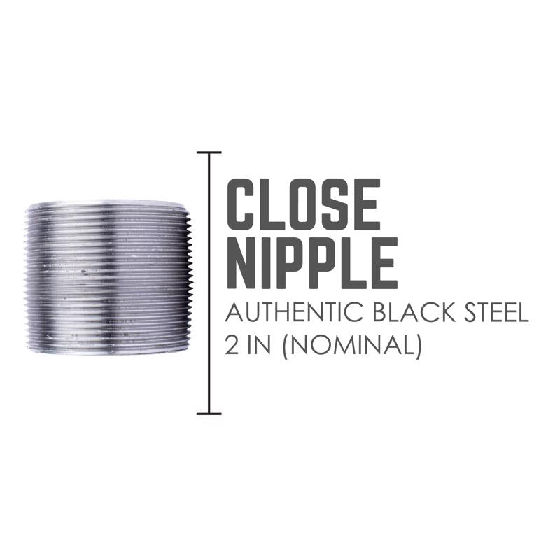 STZ Industries 2 in. MIP each X 2 in. D MIP Black Steel Close Nipple