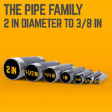 STZ Industries 2 in. MIP each X 2 in. D MIP Black Steel 2-1/2 in. L Nipple