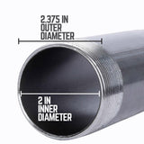 STZ Industries 2 in. MIP each X 2 in. D MIP Black Steel 6 in. L Nipple