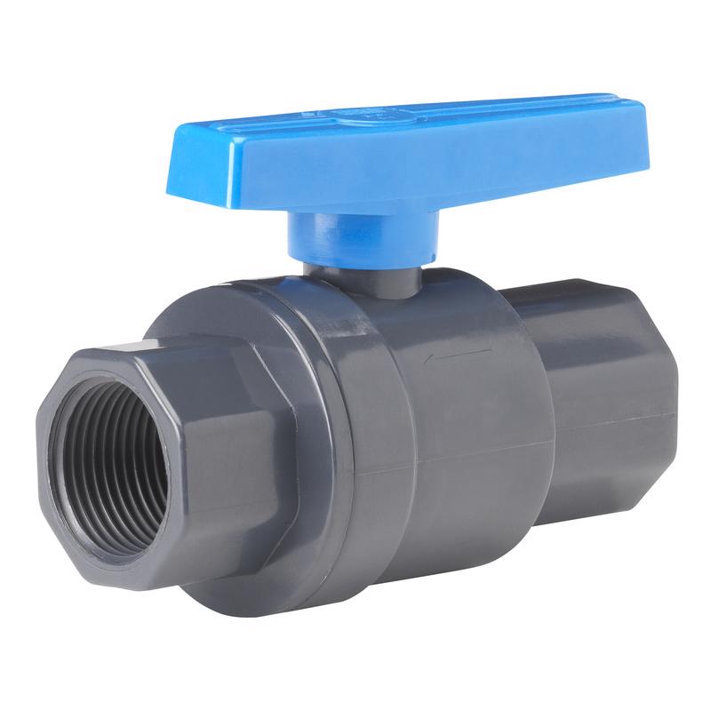 PVC BALL VALVE GRY 1/2"