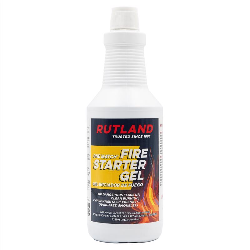 Rutland One Match Gelled Alcohol Fire Starter 10 min 32 oz