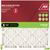 Ace 18 in. W X 18 in. H X 1 in. D Synthetic 8 MERV Pleated Air Filter 1 pk