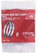 CLAMP WORM DRIVE3-4"2PK