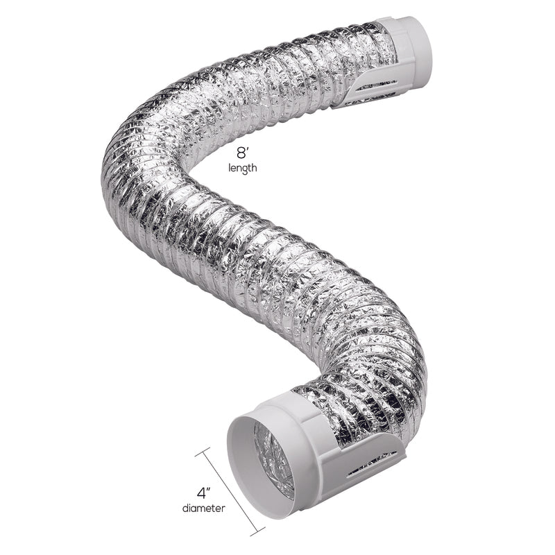 Ace 96 in. L X 4 in. D Silver/White Aluminum Dryer Vent Kit
