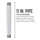 STZ Industries 1 in. MIP each X 1 in. D MIP Galvanized Steel 11 in. L Nipple