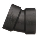 Charlotte Pipe 1-1/2 in. Hub X 1-1/2 in. D Hub ABS 22-1/2 Degree Elbow