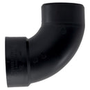 Charlotte Pipe 3 in. Hub X 3 in. D Spigot ABS 90 Degree Elbow