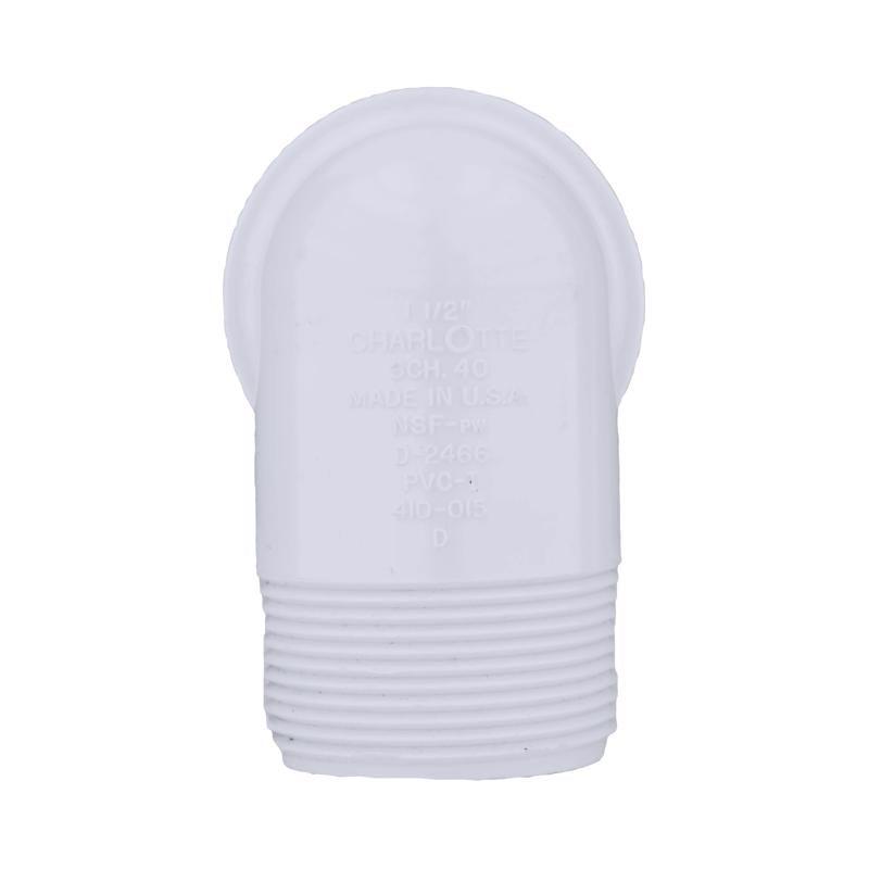 Charlotte Pipe Schedule 40 1-1/2 in. Slip X 1-1/2 in. D MPT PVC 90 Degree Street Elbow 1 pk