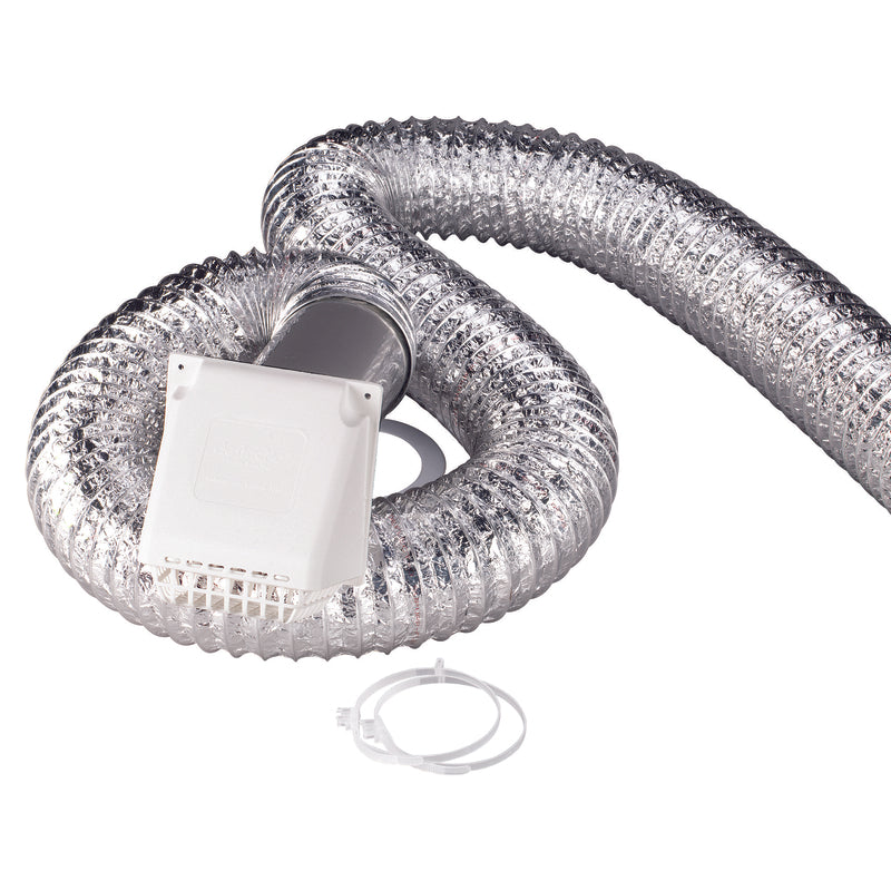 Ace 96 in. L X 4 in. D Silver/White Aluminum Dryer Vent Kit