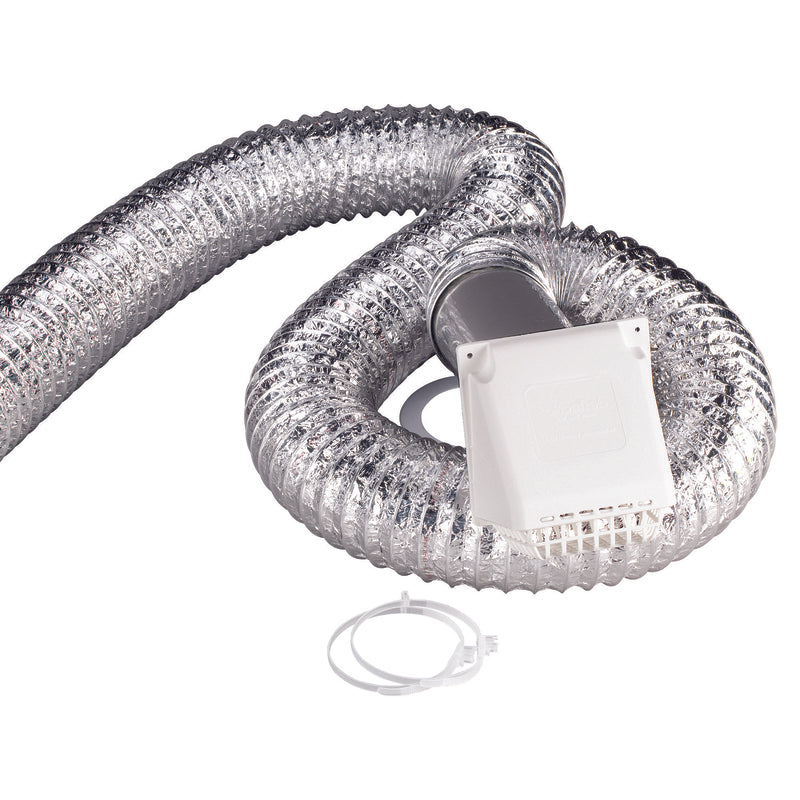 Ace 96 in. L X 4 in. D Silver/White Aluminum Dryer Vent Kit