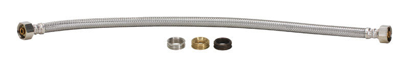 Fluidmaster Universal 1/2 in. FIP Compression 20 in. Braided Stainless Steel Supply Line