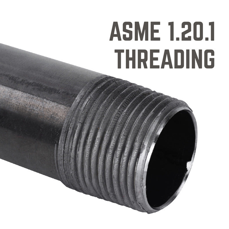 STZ Industries 3/8 in. MIP each X 3/8 in. D MIP Black Steel 4-1/2 in. L Nipple
