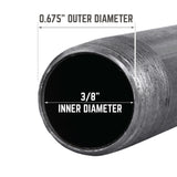 STZ Industries 3/8 in. MIP each X 3/8 in. D MIP Black Steel 4-1/2 in. L Nipple