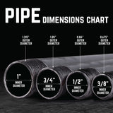 STZ Industries 3/8 in. MIP each X 3/8 in. D MIP Black Steel 4-1/2 in. L Nipple