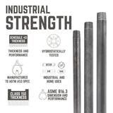STZ Industries 3/8 in. MIP each X 3/8 in. D MIP Black Steel 5-1/2 in. L Nipple