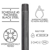 STZ Industries 3/4 in. MIP each X 3/4 in. D MIP Black Steel 7 in. L Nipple