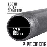 STZ Industries 3/4 in. MIP each X 3/4 in. D MIP Black Steel 7 in. L Nipple